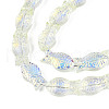 Transparency Electroplate Glass Beads Strands GLAA-T023-40A-07-3