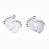1st Mother's Day Jewelry Non-Tarnish 201 Stainless Steel Charms STAS-T044-208P-1
