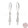 Rhodium Plated 925 Sterling Silver Earring Hooks STER-D035-31P-1