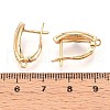 Brass Micro Pave Cubic Zirconia Hoop Earring Finding KK-N261-44G-3