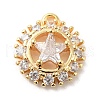Brass Micro Pave Clear Cubic Zirconia Pendants KK-M274-04G-1