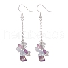 Natural Fluorite Chips Beaded Jewelry Set SJEW-JS01231-02-5