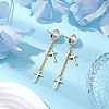 Brass Stud Earring Findings EJEW-JE05977-2