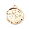 Brass Micro Pave Clear Cubic Zirconia Pendants KK-G412-02LG-2