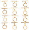   12Pcs 6 Styles Brass Toggle Clasps KK-PH0006-45-1