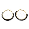 Beaded Hoop Earrings EJEW-JE03830-04-4