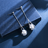   304 Stainless Steel Stud Earring Findings STAS-PH0001-09P-WH-5