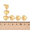 304 Stainless Steel Heart Stud Earrings EJEW-Z096-02G-3