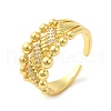 Brass Micro Pave Cubic Zirconia Cuff Rings RJEW-P102-11G-1