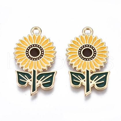 Eco-Friendly Alloy Enamel Pendants X-ENAM-Q437-005-NR-1