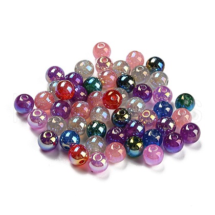 UV Plating Iridescent Acrylic Beads MACR-K353-17-1