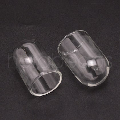 Mini Handmade Blown Glass Cover AJEW-WH0244-06-1