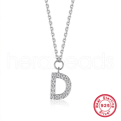 Rhodium Plated 925 Sterling Silver Cable Chains Pendant Necklaces for Women YS3386-1-1
