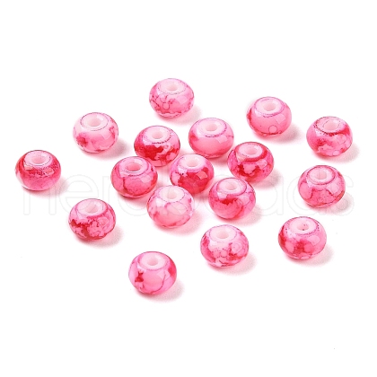 Opaque Spray Painted Glass Beads X1-GLAA-G118-01O-1
