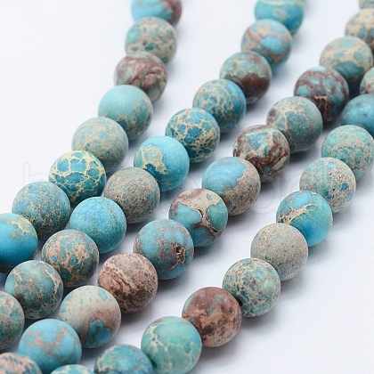 Natural Imperial Jasper Beads Strands G-K232-10mm-01D-1