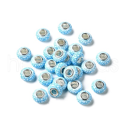 Opaque Resin European Beads RESI-C055-01C-1