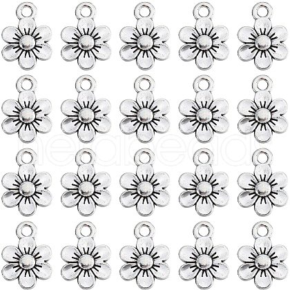 SUNNYCLUE 100Pcs Tibetan Style Alloy Charms FIND-SC0010-75B-1