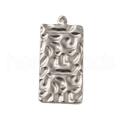 Textured 304 Stainless Steel Pendants STAS-G344-03B-P-1