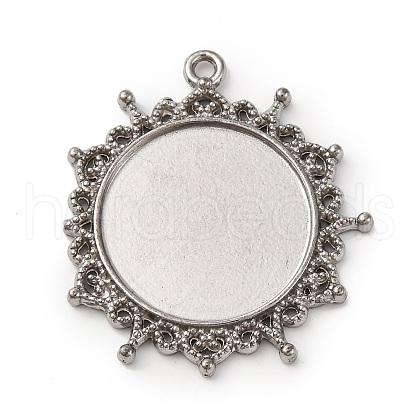 304 Stainless Steel Pendant Cabochon Settings STAS-Q363-03P-1