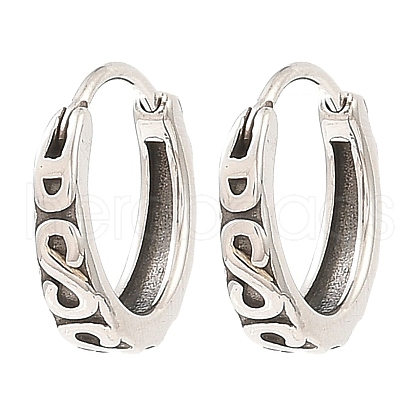 316 Surgical Stainless Steel Hoop Earrings EJEW-D096-05F-AS-1