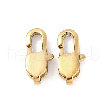 Ion Plating(IP) 304 Stainless Steel Lobster Claw Clasps X-STAS-F094-05B-G-1