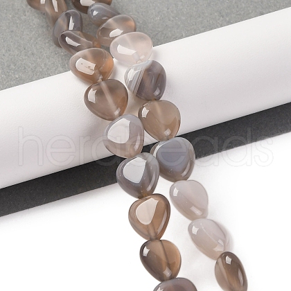 Natural Grey Agate Beads Strands G-I372-A18-01-1