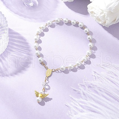 Tibetan Style Alloy Angel Charm Bracelets BJEW-JB11775-03-1