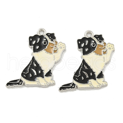 Rack Plating Alloy Enamel Pendants ENAM-Z014-01P-010-1