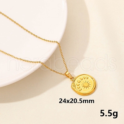 Stainless Steel Pendant Necklaces PW-WG4EBD0-12-1