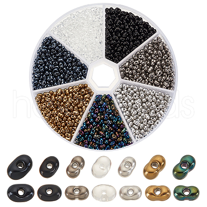   about 1770pcs 7 Colors Opaque Glass Seed Beads SEED-PH0002-23-1