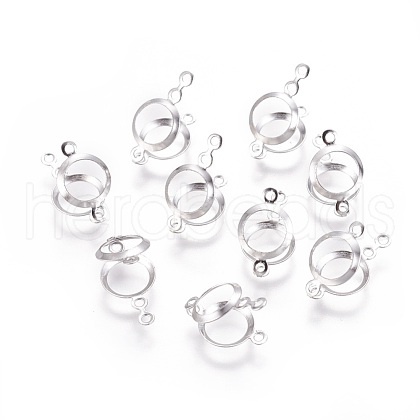 Tarnish Resistant 316 Surgical Stainless Steel Pendant Cabochon Settings STAS-I118-03P-02-1