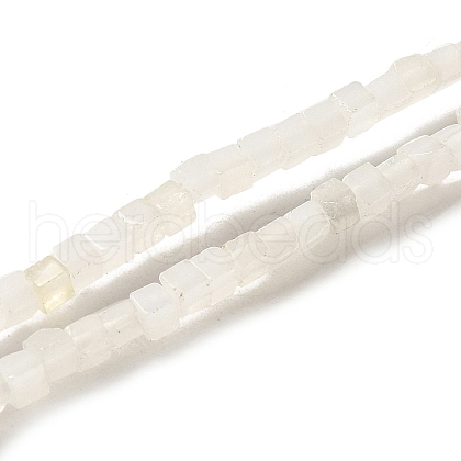 Natural White Jade Beads Strands G-B064-A28-1