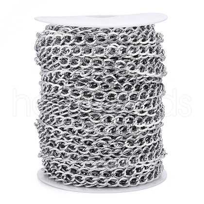 Aluminium Textured Curb Chains CHA-T001-45S-1