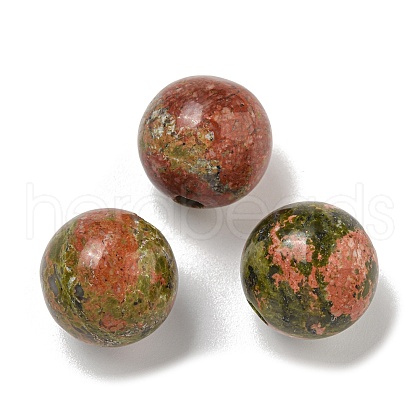 Natural Unakite Beads X-G-G147-01J-1