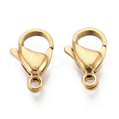 304 Stainless Steel Lobster Claw Clasps STAS-T065-15mm-34G-1