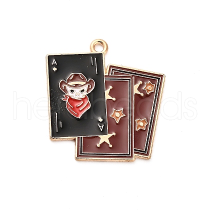Western Cowboy Theme Alloy Enamel Pendants FIND-V001-04G-09-1