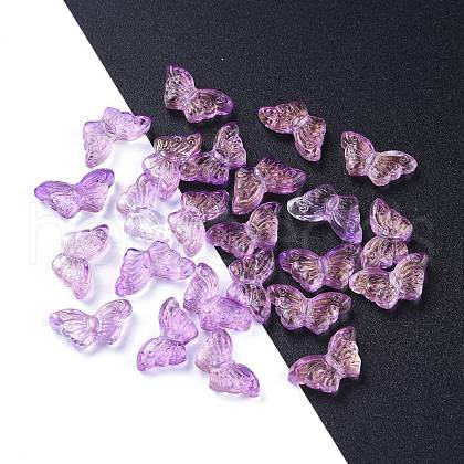 Electroplate Transparent Glass Beads EGLA-L027-E-B01-1