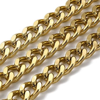 Oxidation Aluminum Diamond Cut Faceted Curb Chains CHA-H001-04G-1