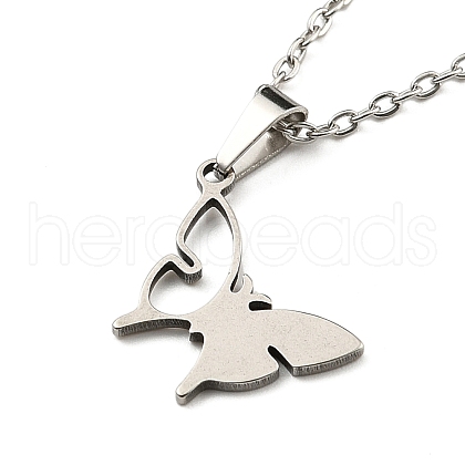 Non-Tarnish Stainless Steel Pendant Necklaces NJEW-C051-01P-1