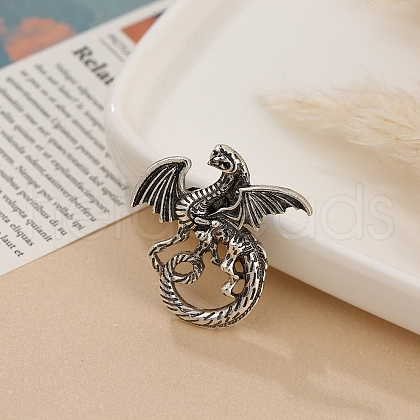 Dragon Alloy Brooch for Men PW-WG39140-11-1