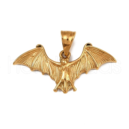 304 Stainless Steel Pendants STAS-V012-02AG-1