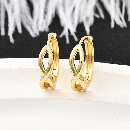 Infinity Brass Hoop Earrings for Women EJEW-U068-01G-1