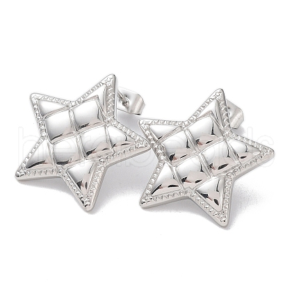Tarnish Resistant 304 Stainless Steel Stud Earrings EJEW-C062-01P-1