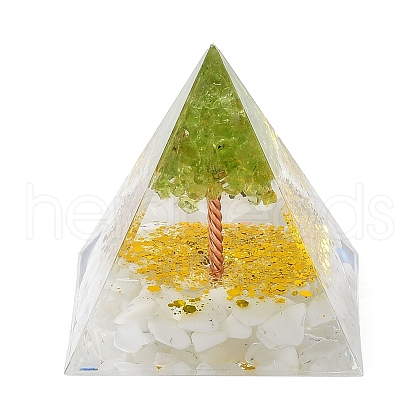 Orgonite Pyramid Resin Energy Generators DJEW-PW0012-020D-1