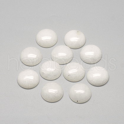 Natural White Jade Cabochons X-G-R416-10mm-11-1