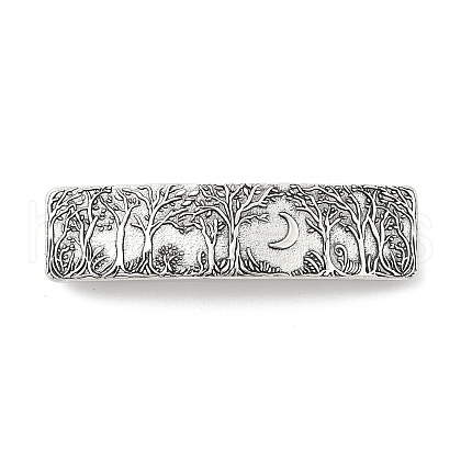 Vintage Retro Forest Moon Alloy Retro Hair Barrettes AJEW-K048-13AS-1