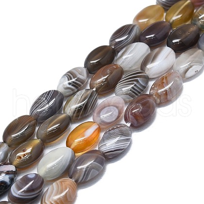 Natural Botswana Agate Beads Strands G-K245-N01-01-1