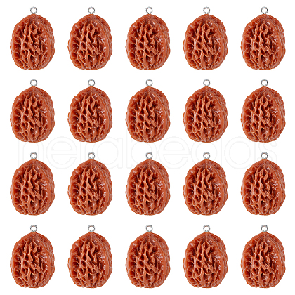 DICOSMETIC 20Pcs Opaque Resin Pendants RESI-DC0001-10-1