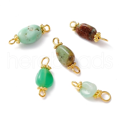 Natural Chrysoprase Links Connectors PALLOY-JF01091-06-1