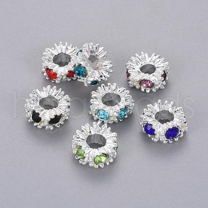 Alloy Rhinestone European Beads MPDL-6.5X13.5-M-1